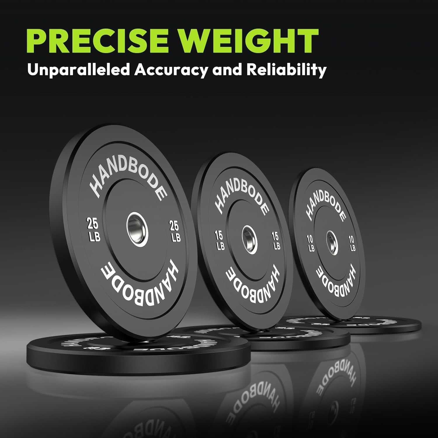 Bumper Plate Olympic Weight Plate Bumper Weight Plate Set 2 - Inch, 10-55 Lb Barbell Weight Plates Set for Home Gym, Black Weights Rubber Strength Training Plate for Weight Lifting