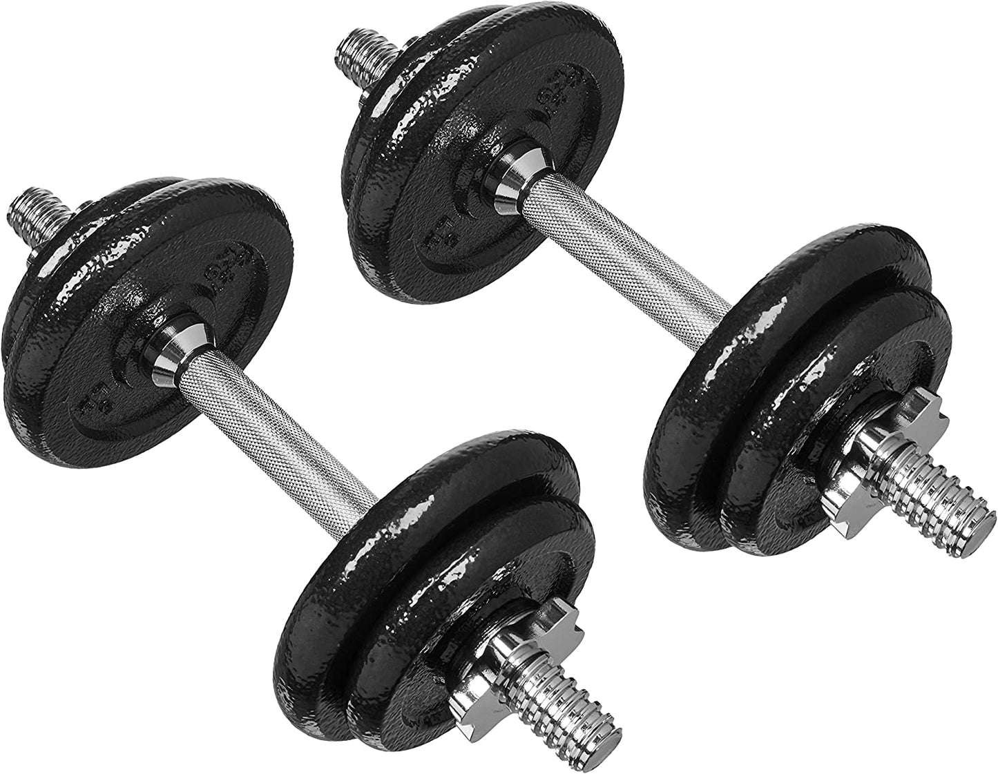 Adjustable Dumbbell Hand Weight Set, 38 Pounds, Black