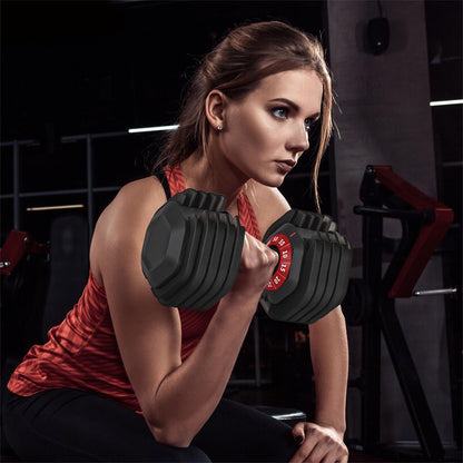 Adjustable Dumbbell 55LB Single Dumbbell 10 Weight Options, Anti-Slip Metal Handle, Ideal for Home Workout Equipment