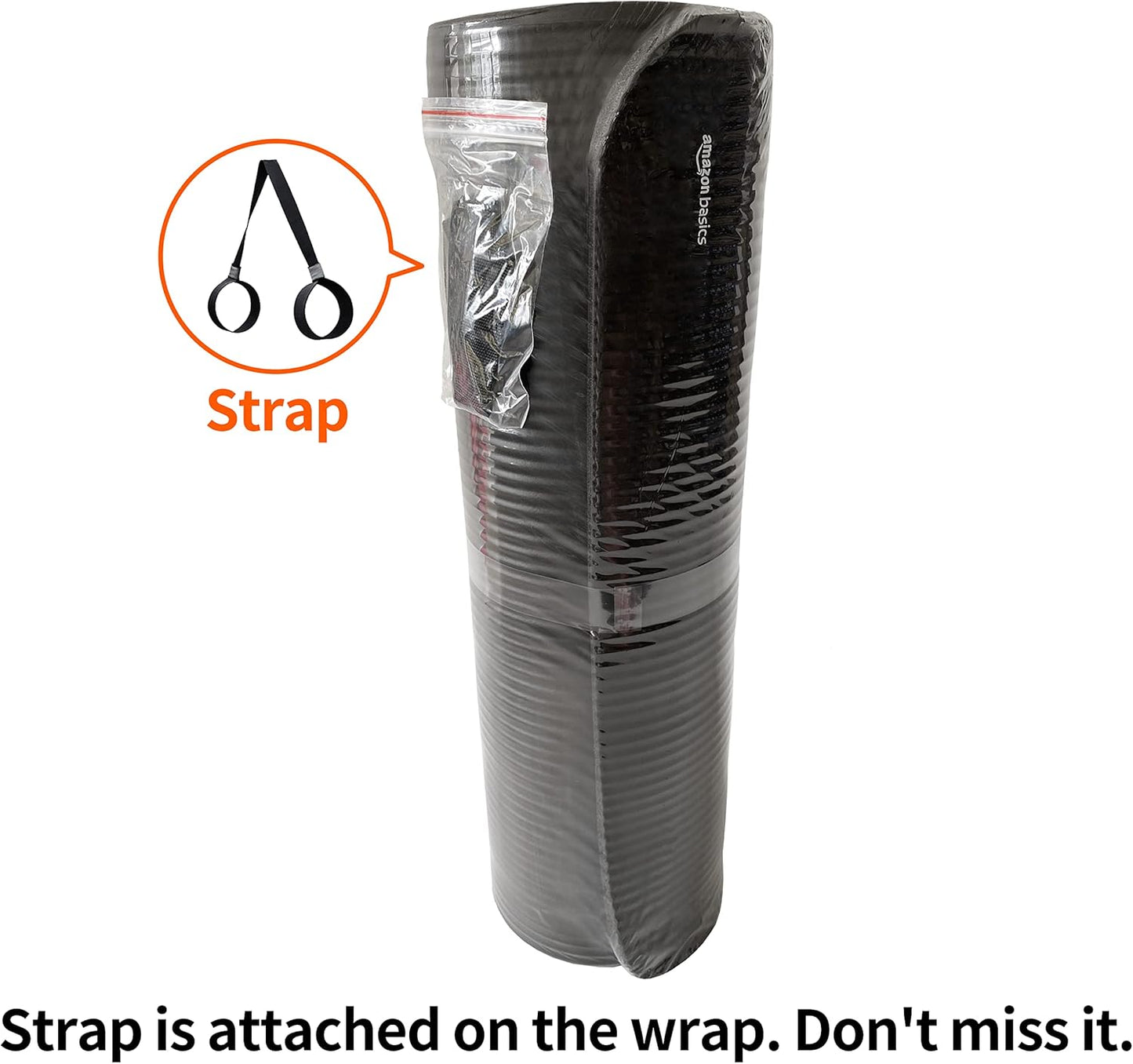 1/2 Inch Extra Thick Exercise Yoga Mat with Carrying Strap