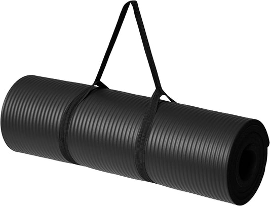 1/2 Inch Extra Thick Exercise Yoga Mat with Carrying Strap