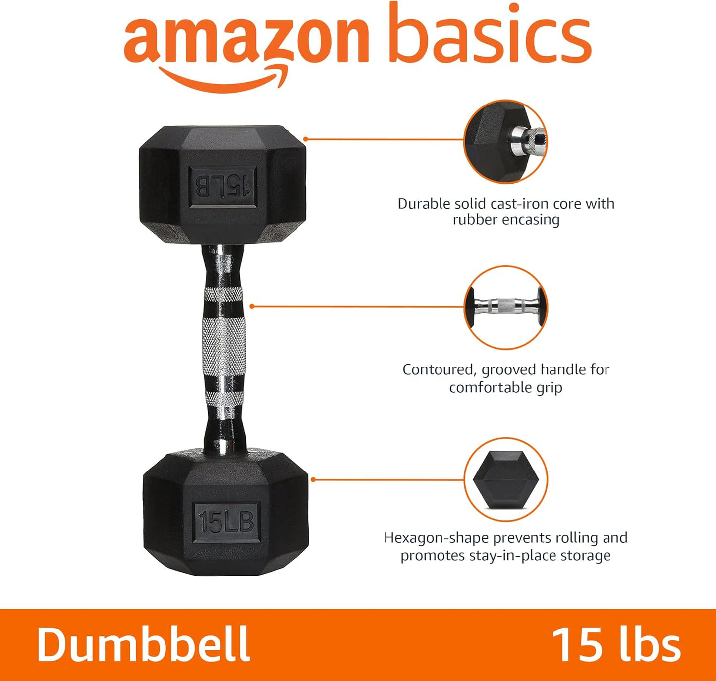 Rubber Hex Dumbbell Hand Weight