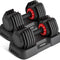 Adjustable Dumbbell 55LB Single Dumbbell 10 Weight Options, Anti-Slip Metal Handle, Ideal for Home Workout Equipment