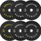 2" Olympic Bumper Plate Weight Plates with Steel Hub, 120-Pound Set, 2X 10LB, 2X 15LB, 2X 35LB