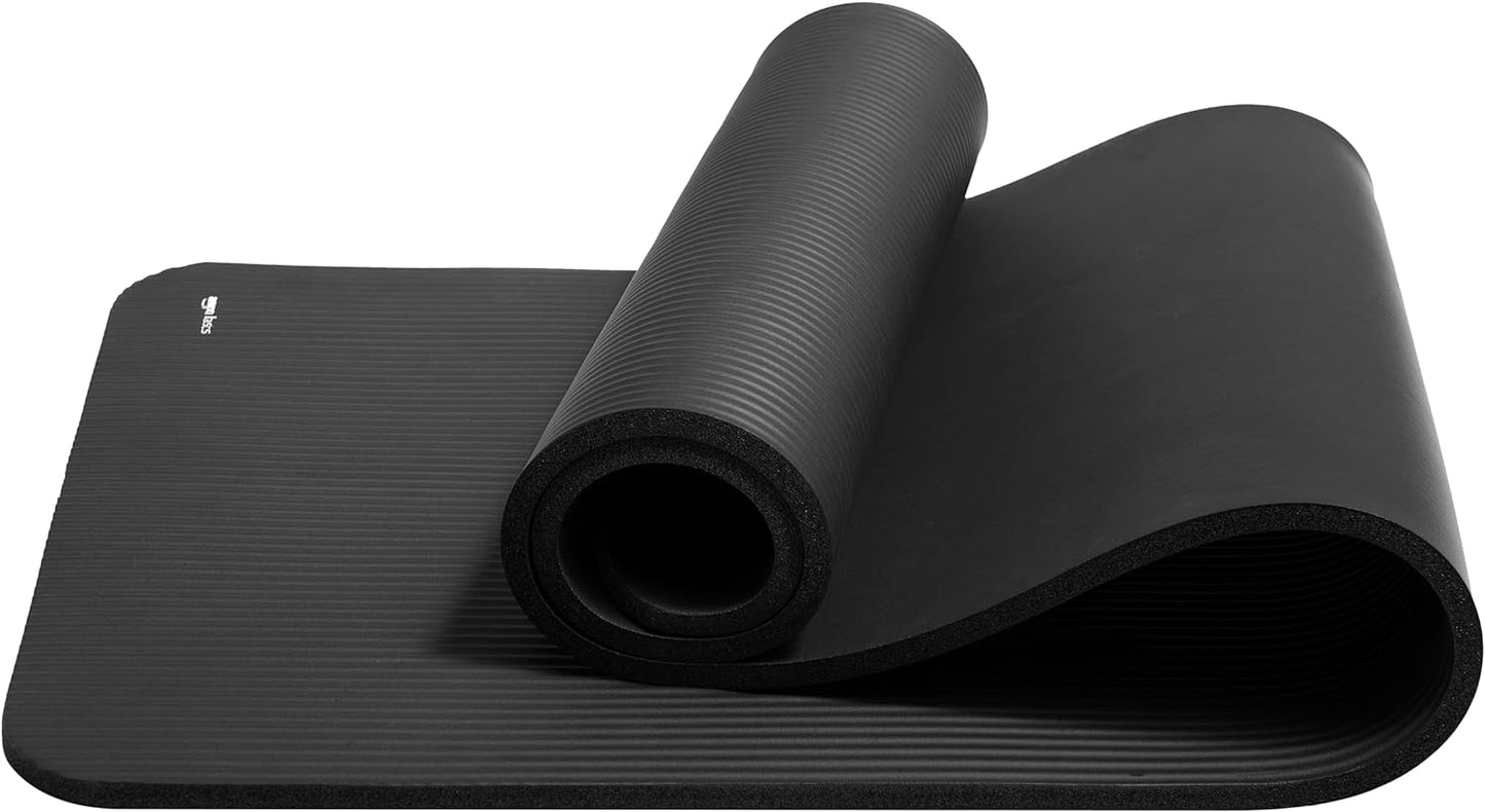 1/2 Inch Extra Thick Exercise Yoga Mat with Carrying Strap