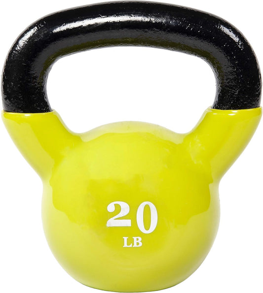 All-Purpose Color Vinyl Coated Kettlebell, 5-50 Pounds