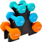 Neoprene Dumbbell Hand Weights, Anti-Slip, Anti-Roll, Hex Shape Colorful, Pair or Set with Stand