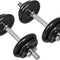 Adjustable Dumbbell Hand Weight Set, 38 Pounds, Black